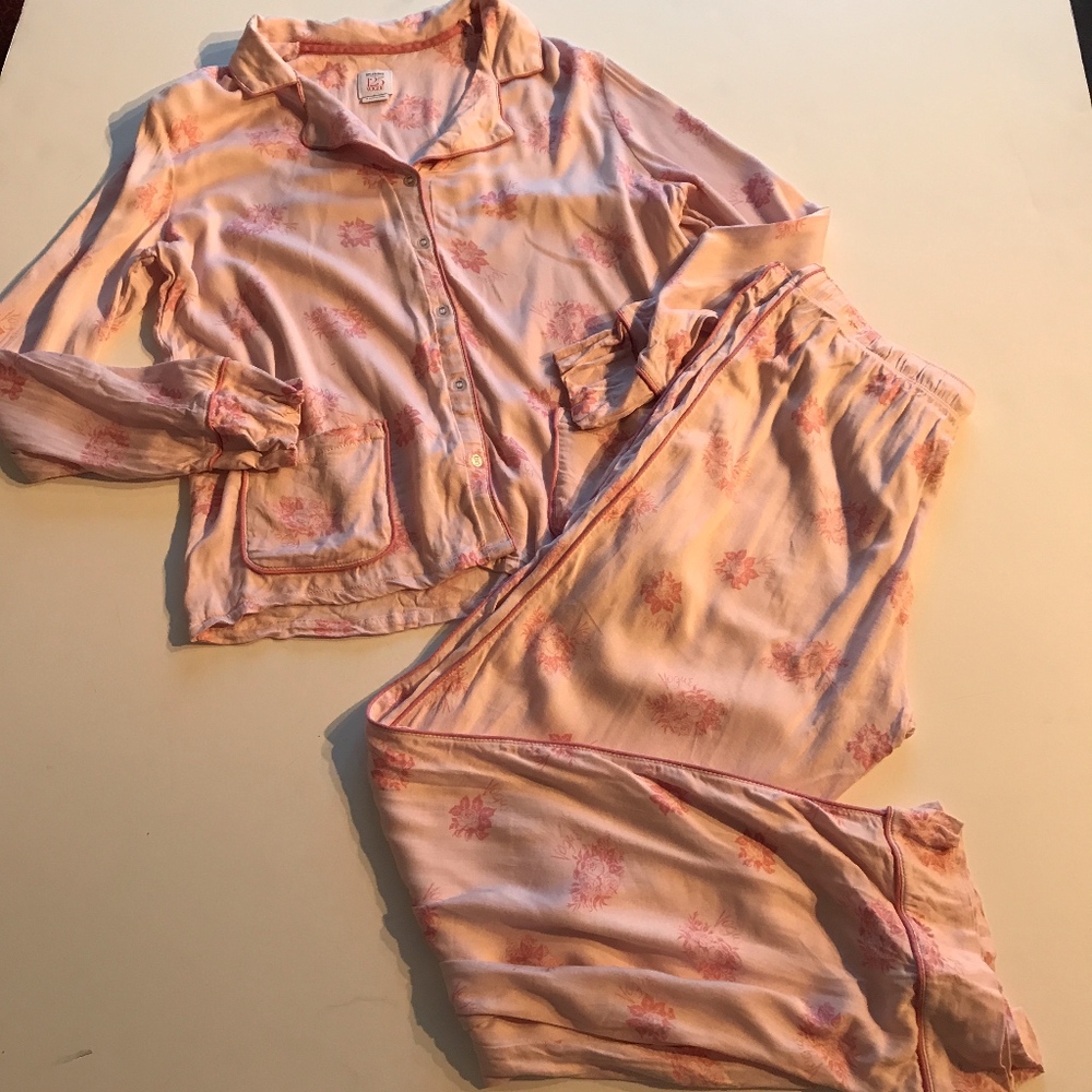Splendid x Vogue Rose Print Pajama Sleepwear Set S